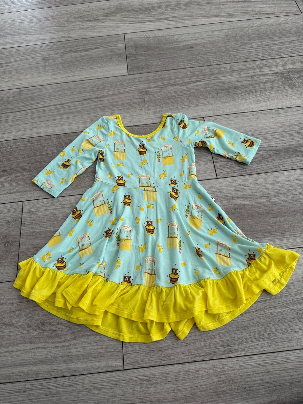 Free Birdees LEMONADE STANDS & HONEY BEARS RUFFLE HI-LO TWIRLING DRESS 2T